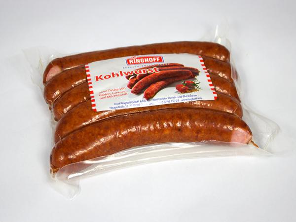 Kohlwurst geräuchert 500g (verpackt)