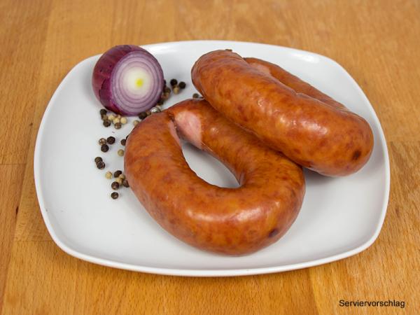 Kohlwurst geräuchert im Ring 360g